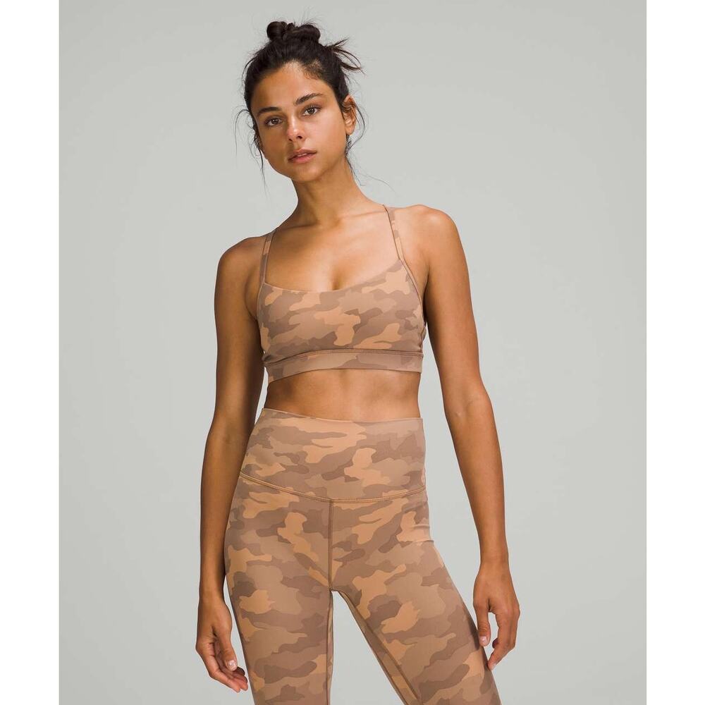 Lululemon Flow Y Bra Nulu *Light Support, Camo Size 2